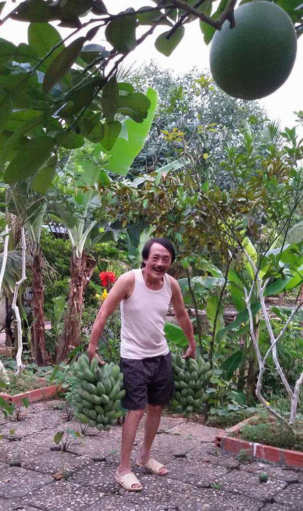 Nghệ sĩ hài Giang Còi cũng sở hữu một cơ ngơi rộng lớn tại ngoại thành Hà Nội. Tại đây, nam nghệ sĩ tự trồng rau, nuôi gà như một nông dân thứ thiệt. Ảnh: Giadinhnet