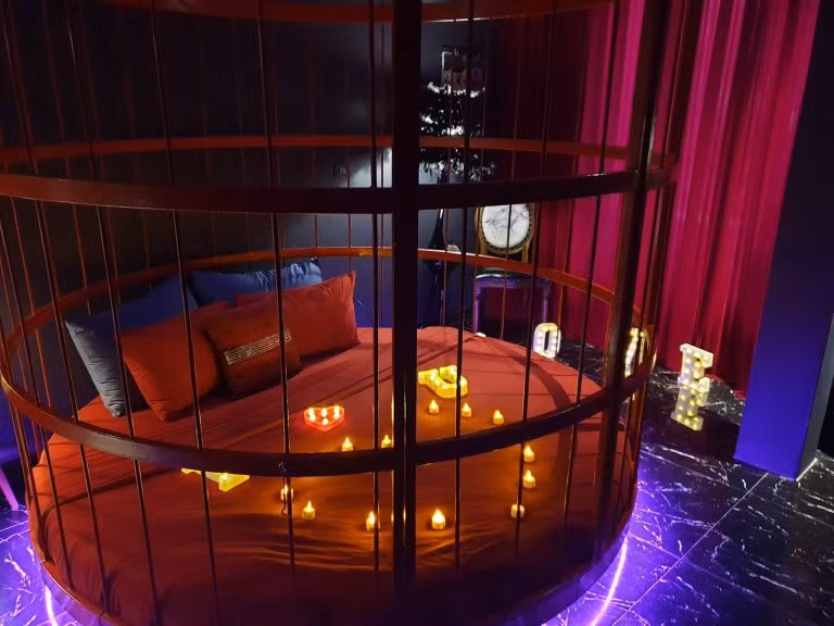 Các thiết kế "khách sạn tình yêu" này có nhiều tên gọi khác nhau như "lồng chim", "ánh sao", "Trung Hoa" hay "vượt ngục",...