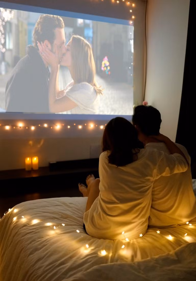 Kiểu phòng cinema dành cho 2 người với máy chiếu cực lớn, kết hợp với giường rộng, đặc biệt khách có thể tùy chọn các bộ phim yêu thích.