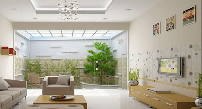 Không ít gia đình xây lan can thấp gồm nhiều khe hở ở khu vực thông tầng, giếng trời. Đây cũng là sai lầm cần tránh bởi nó gây nguy hiểm cho người dùng, nhất là gia đình có trẻ nhỏ. Nguồn ảnh: Internet