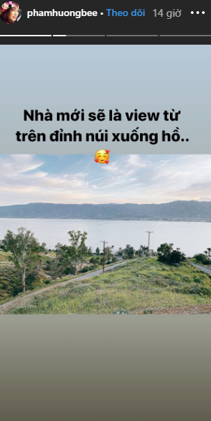 Ngoài biệt thự đang sống, Hoa hậu Phạm Hương mới đây tiết lộ sắp có căn nhà mới view trên đỉnh núi nhìn xuống hồ. Nguồn ảnh: FBNV, Instagram.