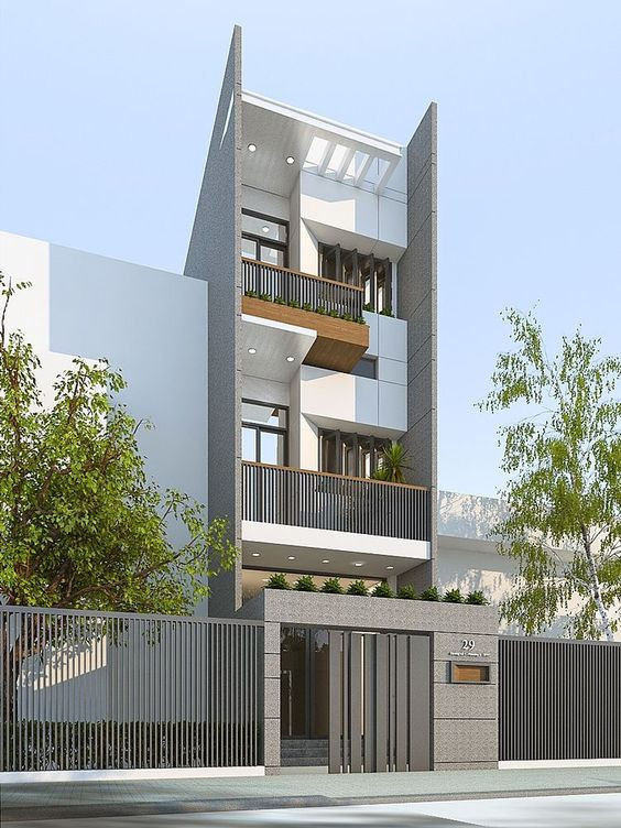 Nét độc đáo trong thiết kế là ngôi nhà được bao bọc với đá hoa cương ốp tường, sang trọng. Ảnh: Xaynhapho.