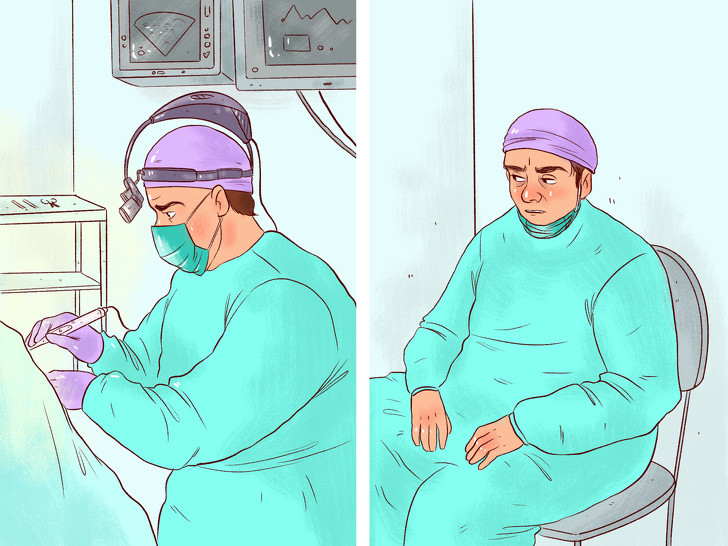 Bác sĩ mổ não có những lúc chỉ được ngủ 3 tiếng /ngày, phải làm tới 120 tiếng/ tuần trong giai đoạn thực tập. Một số ca mổ thậm chí kéo dài 12 - 15 giờ liên tục. Hơn nữa, các bác sĩ mổ não có thể phải tiếp nhận 30 bệnh nhân mổ não mỗi ngày.