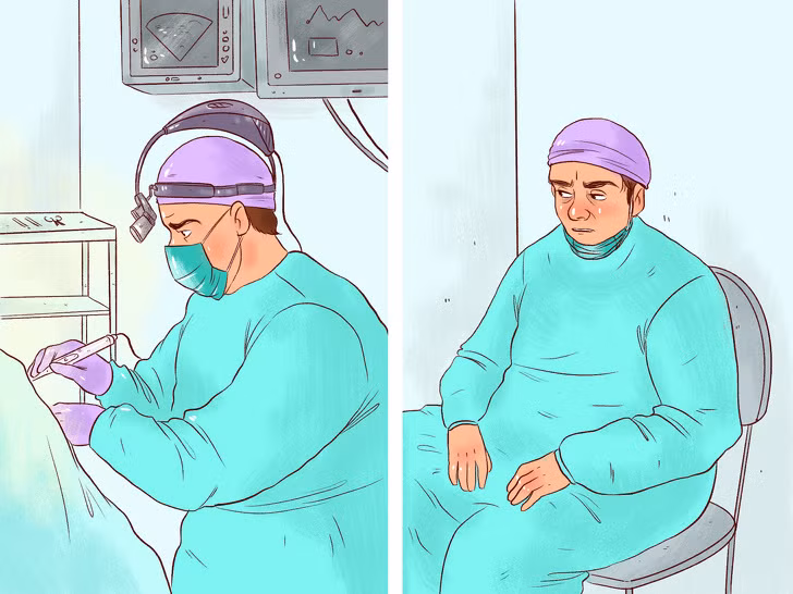 Bác sĩ mổ não có những lúc chỉ được ngủ 3 tiếng /ngày, phải làm tới 120 tiếng/ tuần trong giai đoạn thực tập. Một số ca mổ thậm chí kéo dài 12 - 15 giờ liên tục. Hơn nữa, các bác sĩ mổ não có thể phải tiếp nhận 30 bệnh nhân mổ não mỗi ngày.