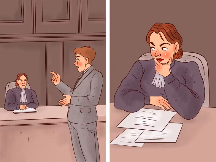  Thẩm phán là nghề cần sự tập trung cao độ. Họ phải lắng nghe các lời biện hộ trong phiên tòa (và một ngày thì có nhiều phiên xét xử) một cách thực sự tập trung, vì đôi khi sự thật sẽ bị che lấp bởi những lời hoa mỹ.