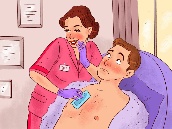 Hội nhân viên tẩy lông trong các spa tiết lộ, 20% - 30% khách hàng của họ là nam giới. Và đôi khi họ phải cũng phải cố nín cười vì những yêu cầu oái oăm của khách hàng, chẳng hạn như việc phải tạo hình lông theo mẫu được thiết kế riêng.