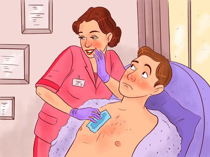 Hội nhân viên tẩy lông trong các spa tiết lộ, 20% - 30% khách hàng của họ là nam giới. Và đôi khi họ phải cũng phải cố nín cười vì những yêu cầu oái oăm của khách hàng, chẳng hạn như việc phải tạo hình lông theo mẫu được thiết kế riêng.