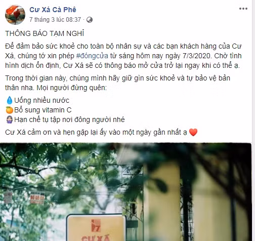 Loat quan cafe, nha hang thong bao dong cua sau ca nhiem Covid-19 o Ha Noi-Hinh-2
