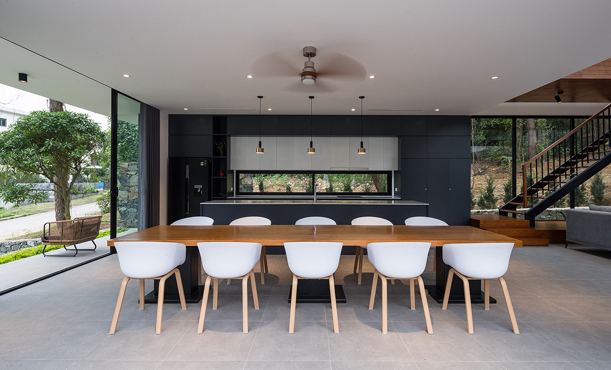 Bàn ăn về nhà bếp hiện đại.