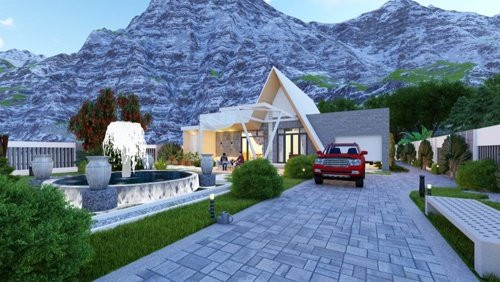 Mẫu nhà vườn rộng 170m2 gồm 2 phòng ngủ dành cho những ai yêu thích cuộc sống gần gũi với thiên nhiên. Ảnh: Vnexpress.