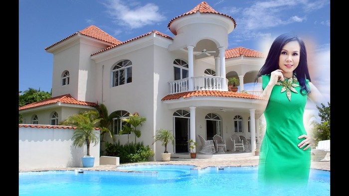 Biệt thự của danh hài Việt Hương tại Mỹ có vẻ ngoài vô cùng lộng lẫy. Ảnh: Internet.