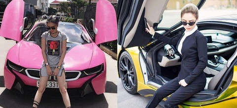 Trên trang cá nhân Facebook của Thanh Thúy xuất hiện nhiều siêu xe sắc màu. Ảnh: Facebook. Video: Đại gia Việt lùng sục cá ‘khủng long 6 sừng’. Nguồn: VTC14.