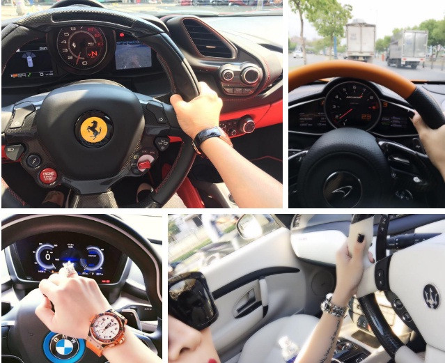 Bộ sưu tập xe sang của nữ doanh nhân gồm Ferrari 458 Italia màu vàng, BMW i8, Lamborghini Murcielago Lp670-4 SuperVeloce, Murcielago Lp640… hay Maserati Granturismo MC Stradale. Ảnh: Autopro.