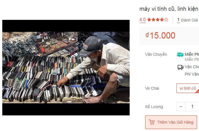 Thậm chí, ve chai, đồng nát còn được mua bán nhộn nhịp ở các sàn thương mại điện tử.