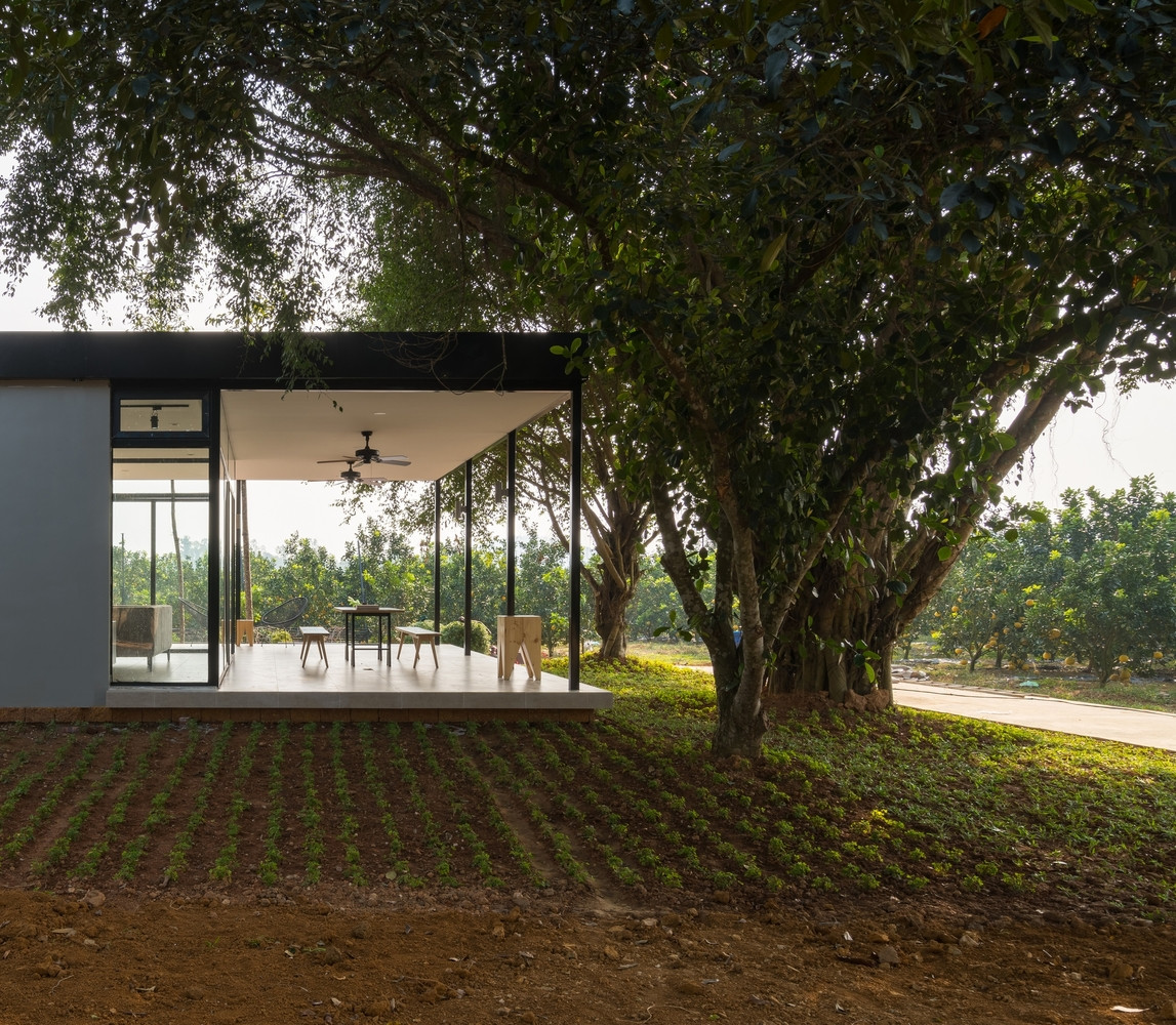 Bao quanh nhà là rất nhiều cây xanh. Ảnh: Trieu Chien.