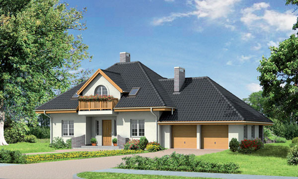 Thời gian gần đây, nhà vườn theo phong cách biệt thự châu Âu với đường mái dốc cổ điển được nhiều gia chủ ưa thích tại các vùng nông thôn.