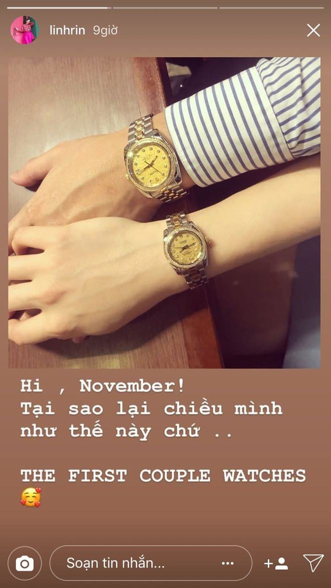 Ngoài ra, Phillip còn tặng Linh Rin nhiều món quà đắt đỏ như đồng hồ Rolex DateJust trị giá hơn 300 triệu, đồng hồ hiệu Tudor...Nguồn ảnh: FBNV