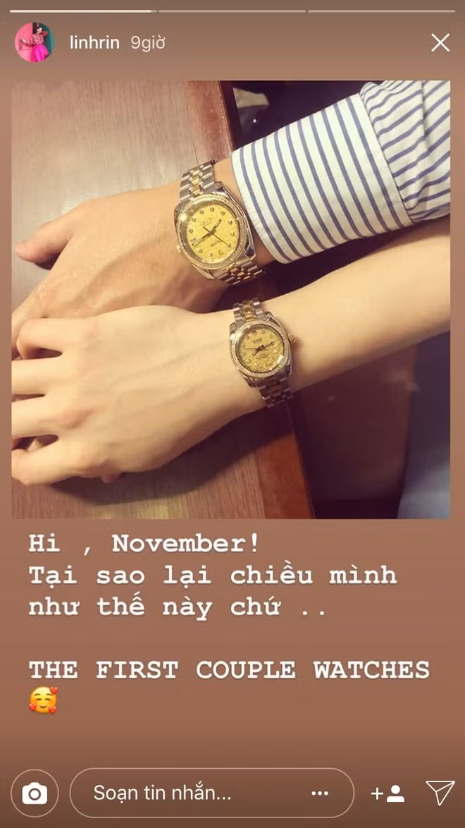 Ngoài ra, Phillip còn tặng Linh Rin nhiều món quà đắt đỏ như đồng hồ Rolex DateJust trị giá hơn 300 triệu, đồng hồ hiệu Tudor...Nguồn ảnh: FBNV