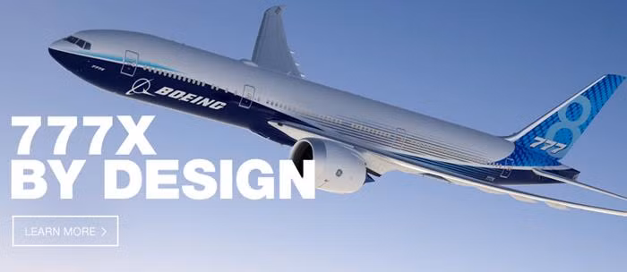 Boeing 777X được chế tạo dựa trên nền tảng của hai phiên bản Boeing 777 và Boeing 787 Dreamliner. Đây cũng là máy bay phản lực động cơ đôi lớn nhất thế giới.