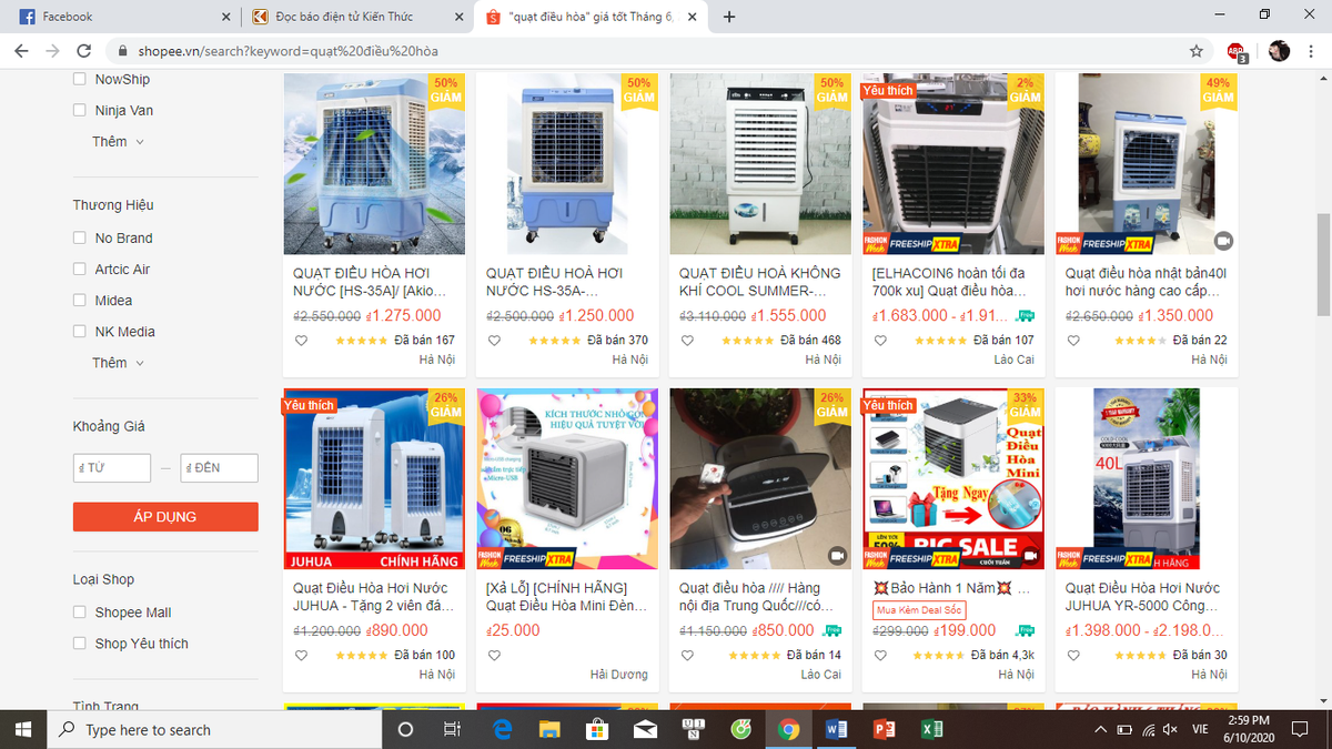 Quat dieu hoa gia re, quang cao than thanh... coi chung 