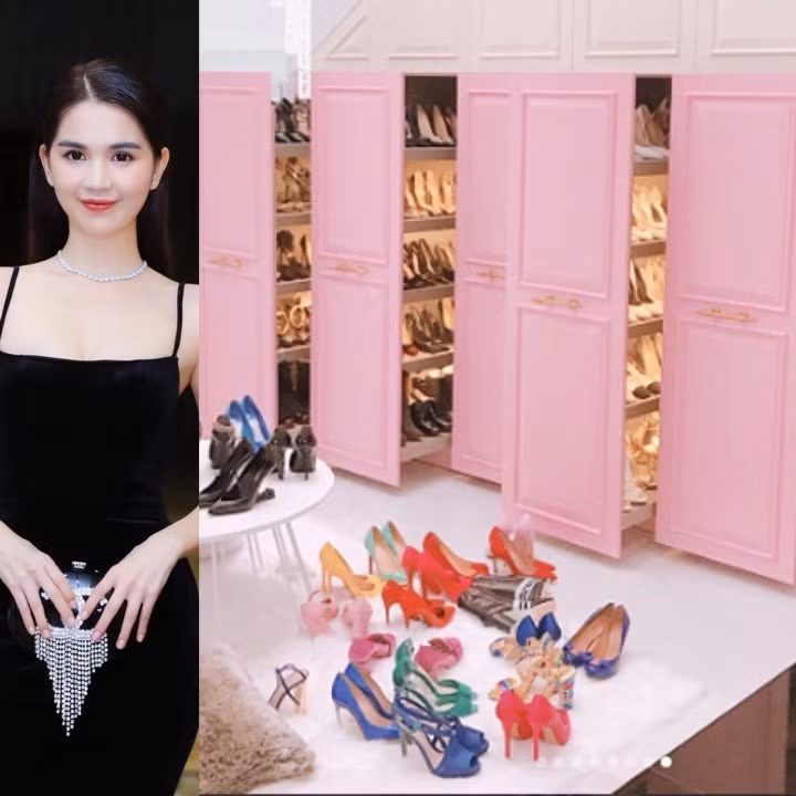 Ngọc Trinh sở hữu tủ đồ hết sức “hoành tráng” từ Hermes, Gucci, Chanel hay Louis Vuitton... với đủ các loại phụ kiện xa xỉ, từ giày, túi đến các trang sức đắt tiền. Ảnh: Vietnamnet.