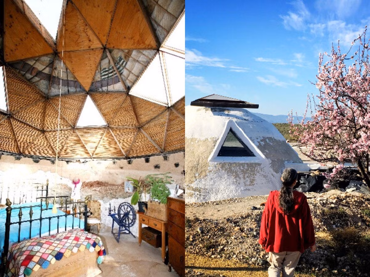 Mong muốn có một ngôi nhà mới đáp ứng hai tiêu chí là giá rẻ và thân thiện với môi trường, cặp vợ chồng người Anh Laura Davies và David Buchanan phát hiện mô hình nhà sinh thái làm từ vật liệu tái chế có tên Earthship do kiến trúc sư người Mỹ Michael Reynold khởi xướng.