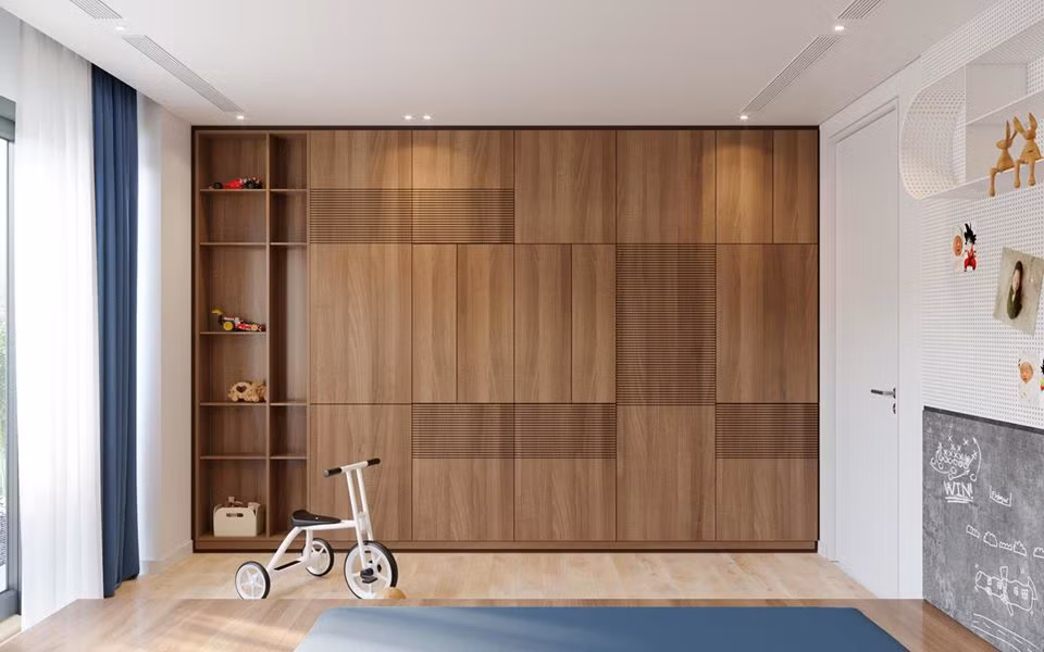 Căn penthouse được MC Thành Trung mua từ trước khi dịch Covid-19 bùng phát vì anh muốn hai cậu bé trai song sinh có nhiều không gian trong nhà để chơi đùa, tập đi.