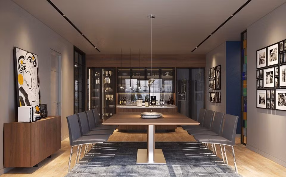 Toàn bộ nội thất đều là hàng nhập khẩu và bày trí theo phong cách tối giản và tinh tế.