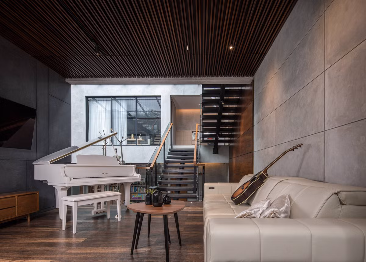 Thiết kế không vách ngăn giúp căn phòng được mở rộng hơn.