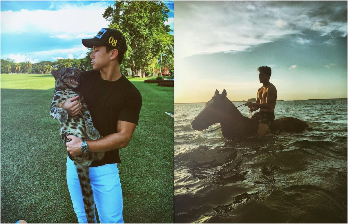 Thú vui giải trí hàng ngày của Hoàng tử Brunei Mateen thật chẳng người thường nào dám mơ tưởng. Anh sở hữu một con hổ trắng quý hiếm, làm bạn với mèo gấm Ocelot – loài động vật gần như tuyệt chủng...