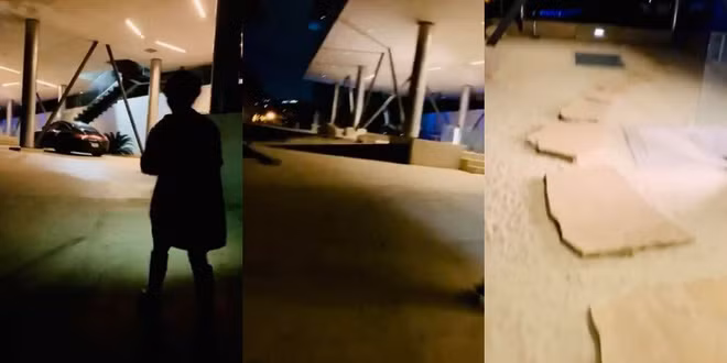 Qua đoạn video của Bằng Kiều, căn nhà của diva Hồng Nhung hiện vẫn đang trong quá trình hoàn thiện. Tầng 1 vẫn còn khá ngổn ngang nguyên vật liệu. Ảnh cắt video.