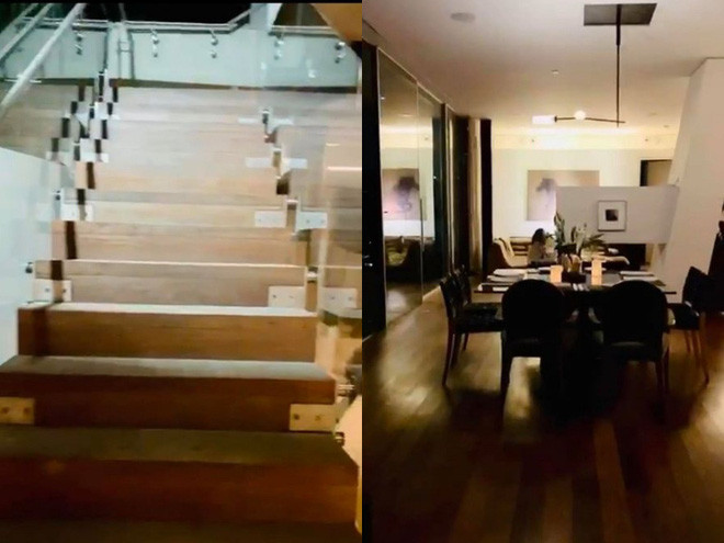 Căn nhà rộng tới mức Bằng Kiều phải nhấn mạnh rằng "đây là nhà riêng chứ không phải cơ quan". Ảnh cắt video.