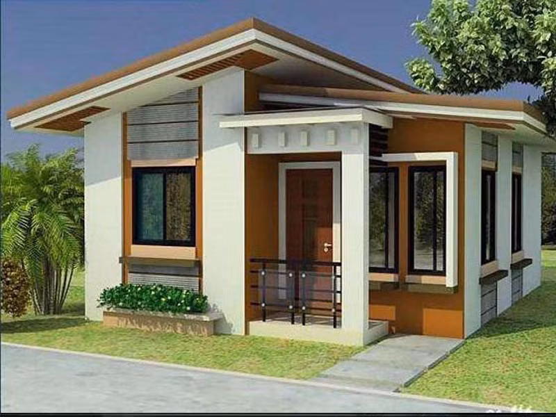 Nhà mái lệch 9m2 trẻ trung, đơn giản nhưng sang trọng và hiện đại. Ảnh: Angcovat.