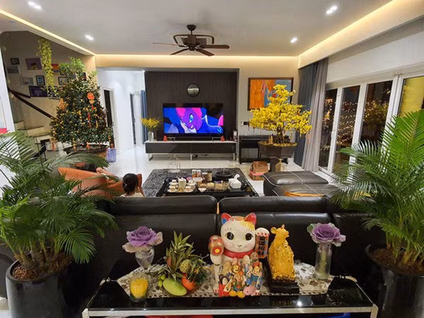 Bên trong có 10 phòng để sử dụng với 4 phòng ngủ, phòng ngủ chính siêu lớn (160m2), phòng bếp lớn...