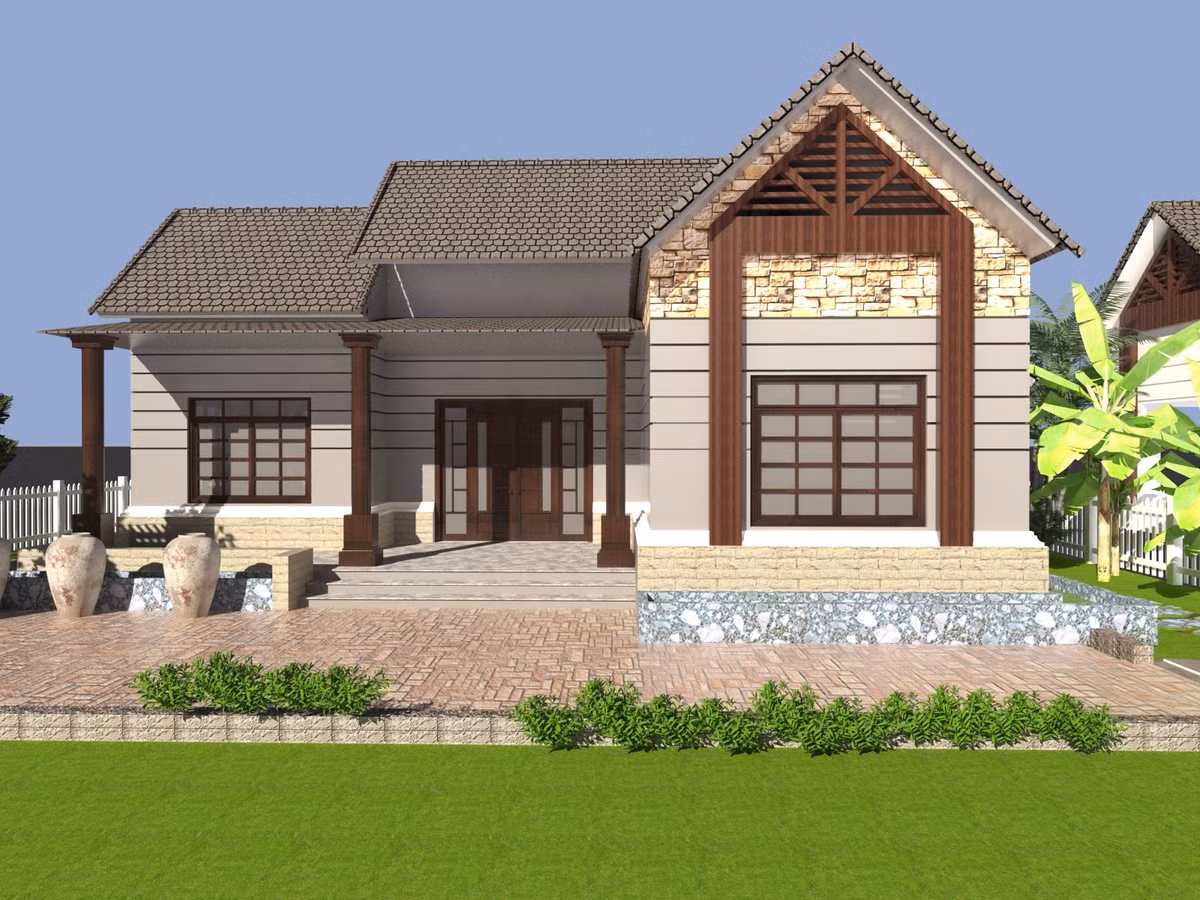 Sắc màu nâu trầm chủ đạo mang đến cảm giác sang trọng và ấm cúng. Ảnh: Holcim.