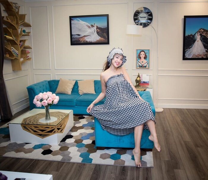 Trước khi mua căn biệt thự ở Sài Gòn, Vân Hugo đã từng có một căn hộ sang trọng và xinh xắn tại Hà Nội.