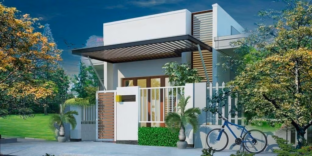 Sử dụng lam che nắng giúp tăng giá trị thẩm mỹ cho ngôi nhà. Ảnh: Bigfivedanang.