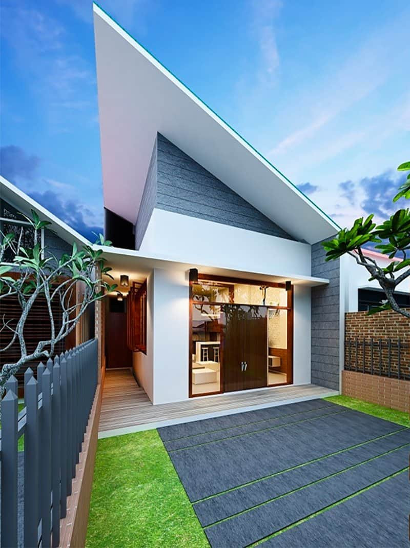 Tuy có mặt chưa lâu nhưng thiết kế kiểu mái chéo rất được ưa chuộng bởi chúng có lối kiến trúc độc đáo và giá trị thẩm mỹ cao. Ảnh: Internet.