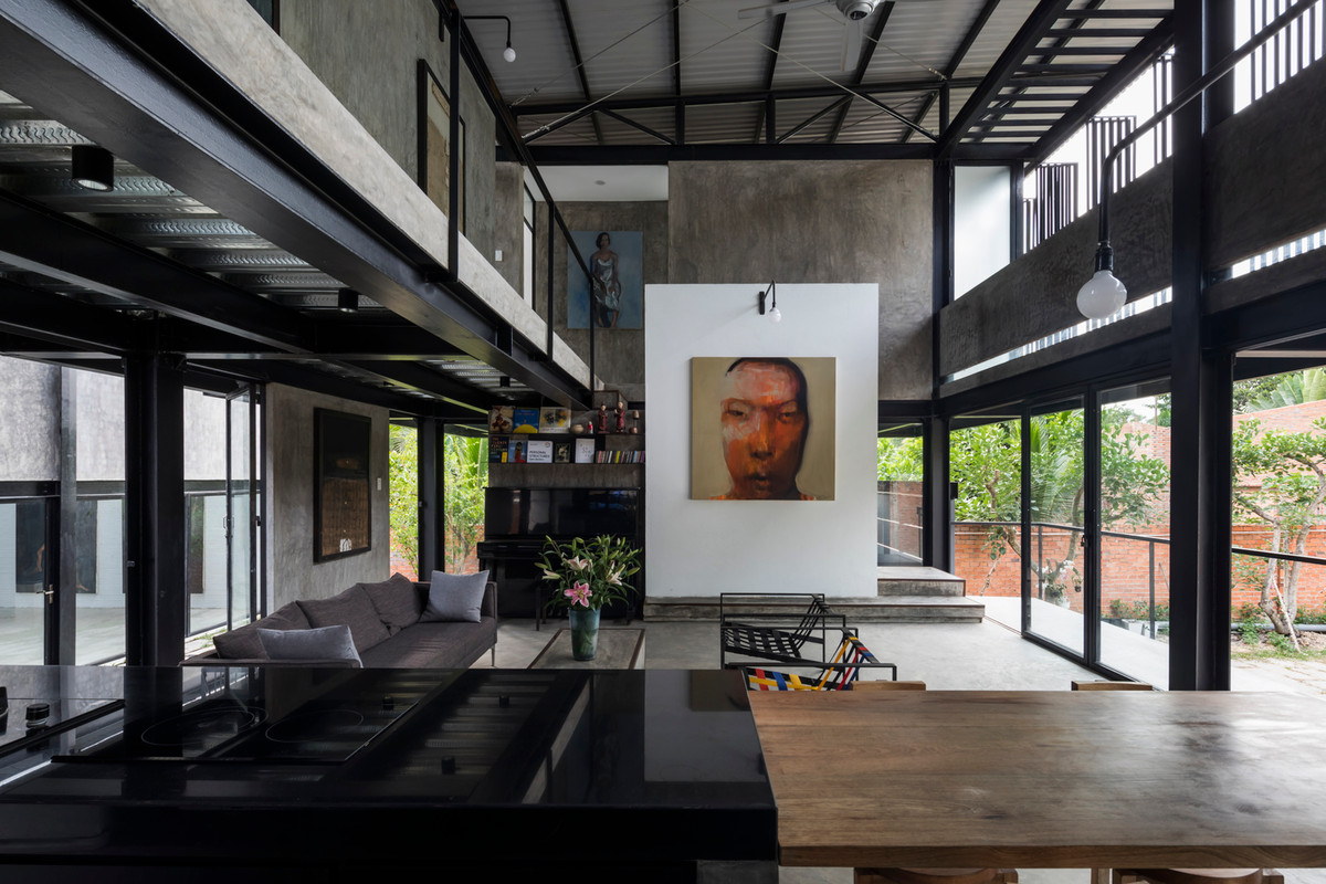 Việc hạn chế sử dụng vách ngăn giúp không gian bên trong gần gũi với thiên nhiên hơn.