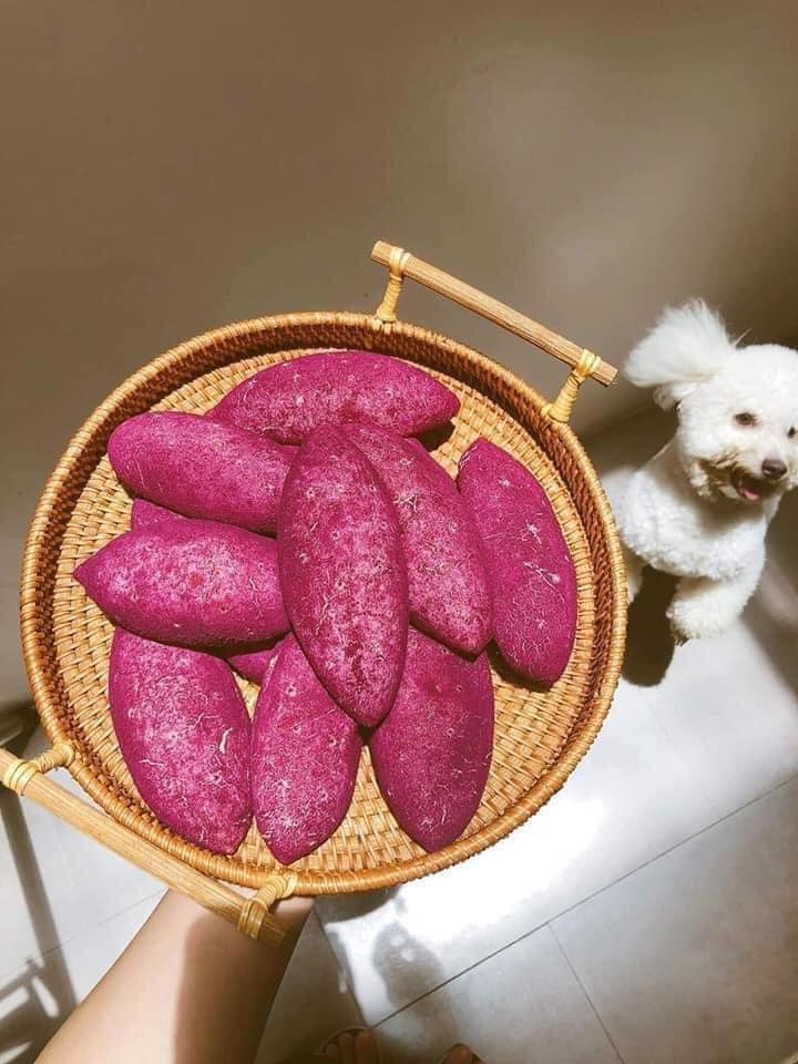 Nói về loại bánh mì độc đáo này, chị Giang (Tây Hồ, Hà Nội) cho biết, bánh mì khoang lang này hấp dân bởi vẻ ngoài bắt mắt.