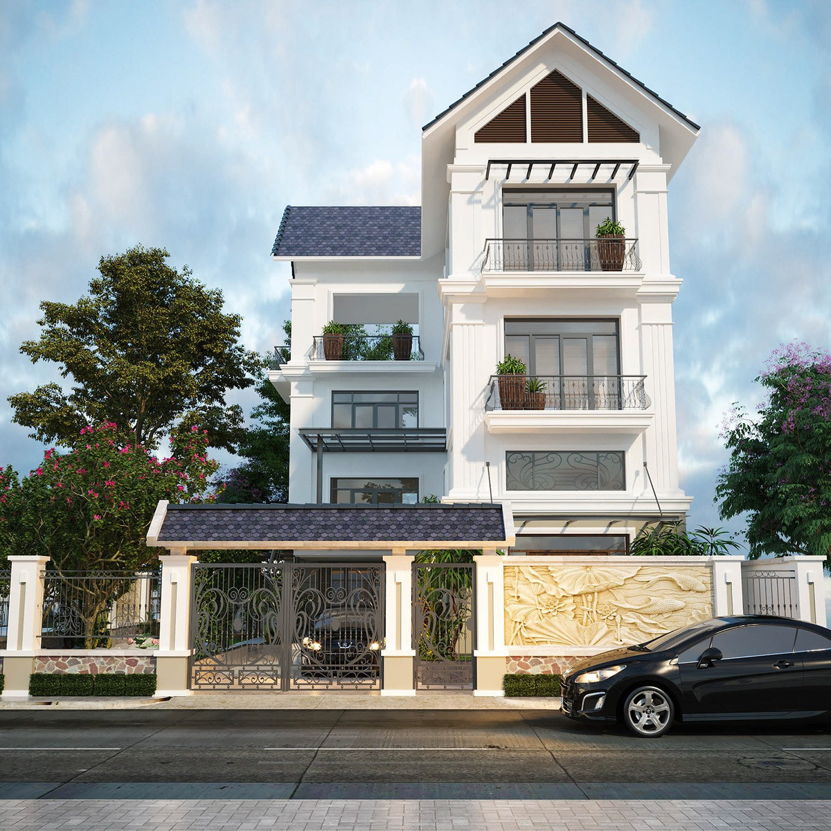 Mái thái cao, khối đua rộng, thiết kế đối xứng kết hợp với kiến trúc tân cổ điển là sự kết hợp hoàn hảo cả về kết cấu và tính thẩm mĩ chung căn biệt thự. Ảnh: Wedo. Video: Dân Sài thành ‘tiếc’ biệt thự Pháp bị phá dỡ. Nguồn: VTC14