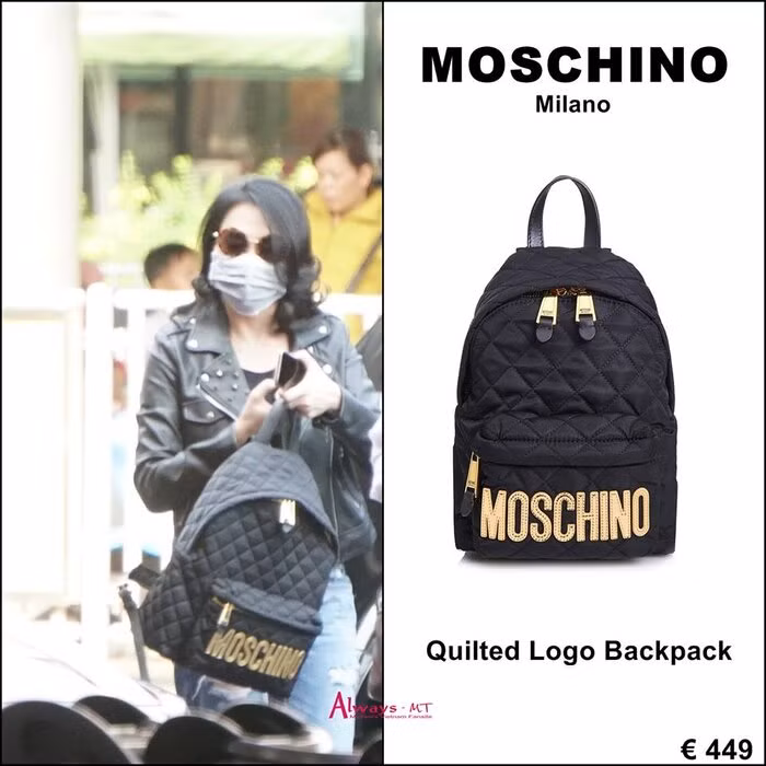 Trong một lần đi diễn, chiếc balo của Mỹ Tâm được quản lý xách hộ và bị fan phát hiện ra là balo Moschino khoảng 13 triệu đồng. Ảnh: Always MT.