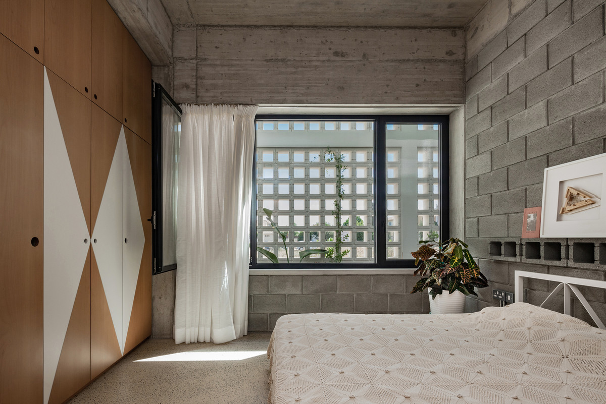 Phòng ngủ ấn tượng với cách thiết kế lạ mắt.