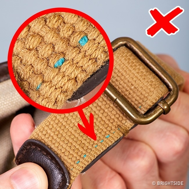 Đường may là một đặc điểm quan trọng khi lựa chọn quần áo. Nếu đường may ẩu, không khớp hoặc được khâu bằng các loại màu khác nhau thì chứng tỏ sản phẩm bị lỗi hoặc thực hiện khá vội vàng.