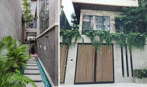 Ngôi nhà mang phong cách hiện đại, thiết kế theo không gian mở và bày trí rất nhiều cây xanh. Ản: FBNV.