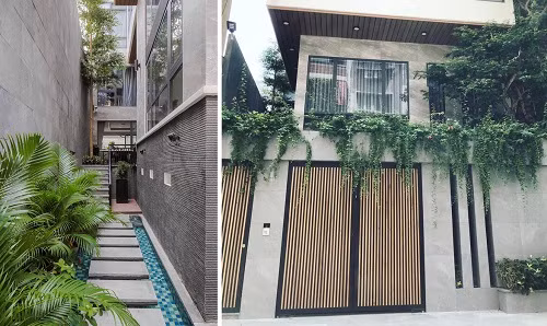 Ngôi nhà mang phong cách hiện đại, thiết kế theo không gian mở và bày trí rất nhiều cây xanh. Ản: FBNV.