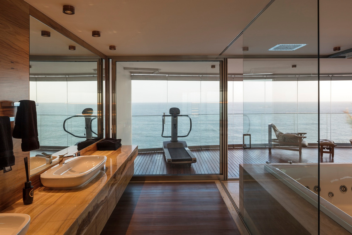 Không gian thư giãn có tầm nhìn xuyên đại dương. Nguồn ảnh: Leonardo Finotti. Video: Độc đáo cách tạo lối vào nhà. Nguồn: VTC1