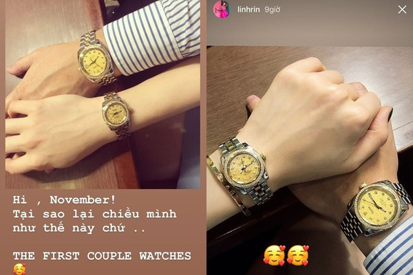 Ít lâu sau, thiếu gia lại sắm đồng hồ đôi cùng Linh Rin. Sản phẩm thuộc hiệu Tudor, có giá hơn trăm triệu đồng.