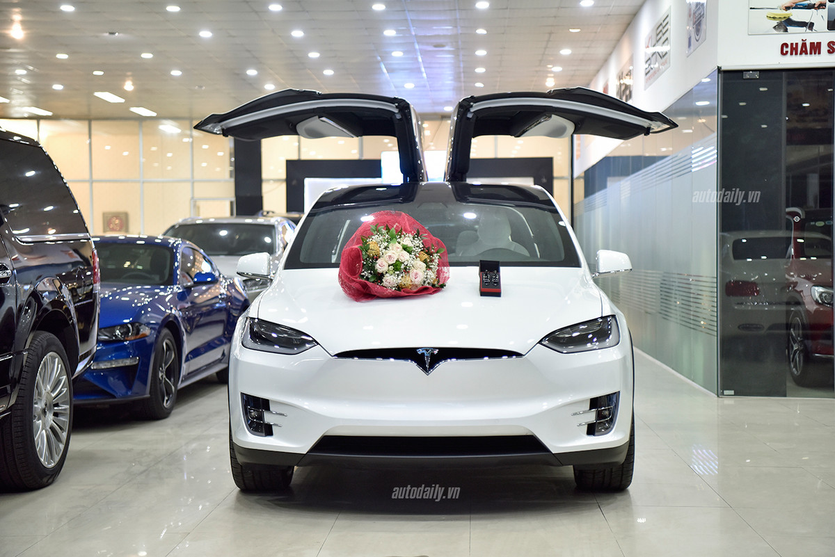 Chiếc Tesla Model X P100D có giá tại Việt Nam hơn 9 tỷ đồng. Ảnh: Autodaily. Video: Đại gia Việt lùng sục cá ‘khủng long 6 sừng’. Nguồn: VTC14
