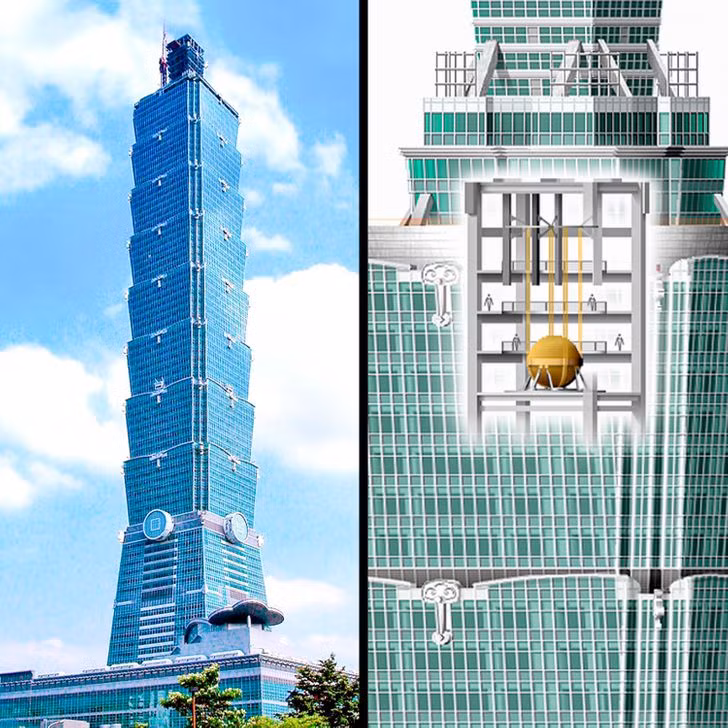 Tòa nhà chọc trời Đài Loan, Taipei 101, có van điều tiết lớn nhất thế giới, là một khối cầu khổng lồ nặng 660 tấn. Van điều tiết này giúp giảm tác động của gió mạnh đối với tòa nhà cao tầng.